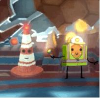 repressed-memory-emily:  Broken Age hexipals cutting a rug  