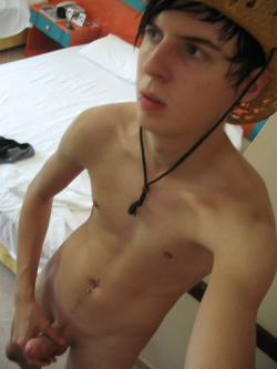 realdudesnaked:  Cute little emo boy. (;Follow me at “Real