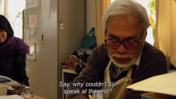Miyazaki-san talking about Jiji not being able to speak at the