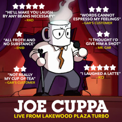 Laughter is brewing over at Gars… Joe Cuppa performs some