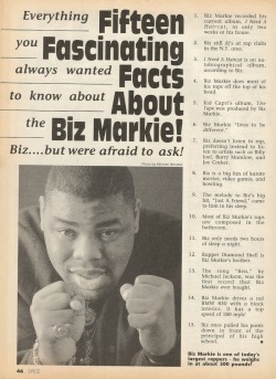 FIFTEEN FASCINATING FACTS ABOUT BIZ MARKIE Everything you always