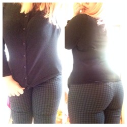 littlestloucub:  Always look fatter from the back, new pants