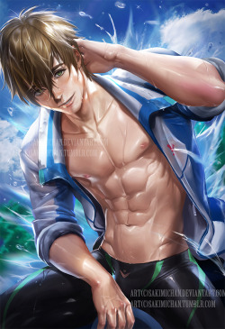 sakimichan:  Makoto from free , he’s so handsome ~ voted up