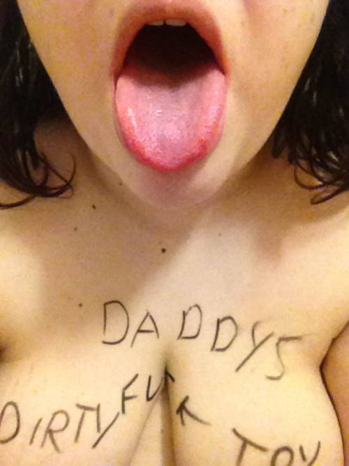 daddy-and-his-naughty-girl:  Having fun naughty playtimes with my whore.Â   “Dirty Whore. Daddy’s Dirty Fuck Toy.” marvelous…