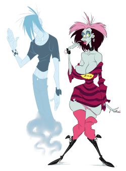 slbtumblng:  Ghoul ‘N’ Ghost (Hans &amp; Trixie)   This is great!