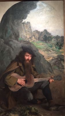   ‘Guitarist’ by French painter, of the Nancy school, Emile