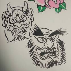 Oni drawings, woot! #mattbernson #ink #oni  (at Empire Tattoo