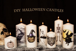 craftjunkie:  Halloween Candles {Tutorial} Found at: krysmelo