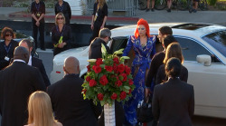 gagasgallery:  Lady Gaga arrives at the 58th GRAMMY Awards.