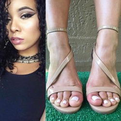 jonjonjr:  freakyebonyfeettoes:  Pretty face & sexy beautiful