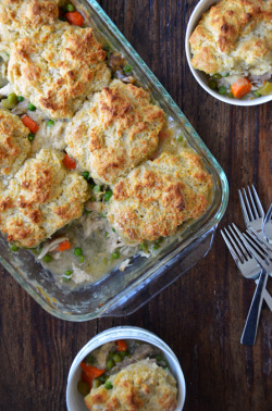 do-not-touch-my-food:  Turkey Pot Pie with Cheddar Biscuit Crust