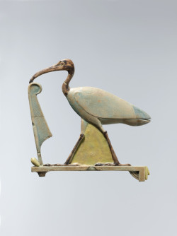 theancientwayoflife:~ Inlay depicting Thoth as the ibis with