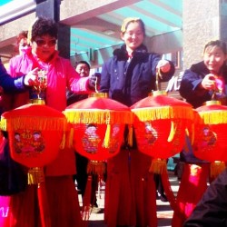 Chinese lanterns. Soo cool. The people were so happy to see us