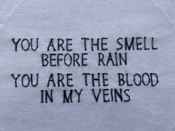 embroideredlyrics:  “you are the smell before rain / you are