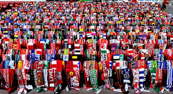 kemlyn:  Scarves donated by football fans from around the world