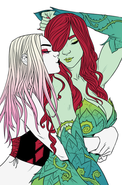 mooncalfe-art:Ivy and Harley I did for the DC Pride special a