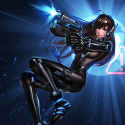 liang-xing: Gantz D.va，Fan art for overwatch~ Patreon：https://www.patreon.com/liangxing