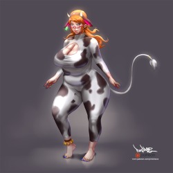 pinkdrawz:  New version of my character Doctor Milk concept :-)