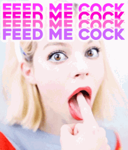 objectificationtherapy:  I’M A DUMB LITTLE SLUTFEED ME COCK