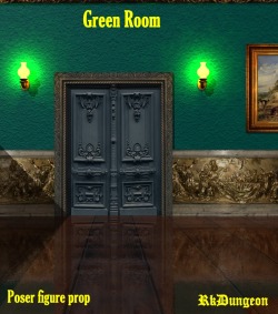 A new lovely room to add to your Kawecki collections! A nice Green Room figure prop with six lamps that illuminate the walls with a nice lighting effect. Compatible with Poser 9 and up! Check the link and other rooms available by the same artist. Green