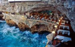 sixpenceee:  Grotta palazzese is a restaurant inside a cave on