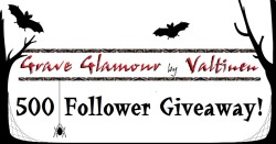 graveglamour:  !!!!!500 FOLLOWER GIVEAWAY!!!!!Wow, my friends!