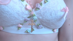 rottinggirlsrestingplace:    Handmade floral bras & crystal cry