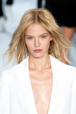 runwayandbeauty:  Sasha Luss - Details at Versus Versace Spring