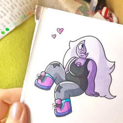 allofthedoodles:  Amethyst wearing Dr Marten Harrie boots 💜