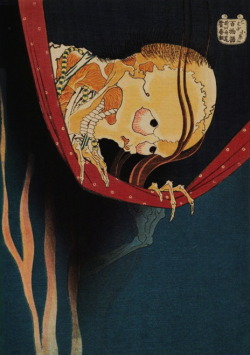 magictransistor:  Katsushika Hokusai. Ghost of Kohada Koheiji.