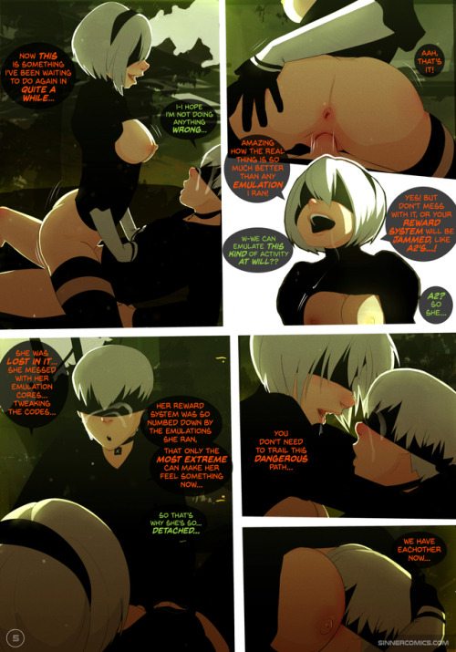 artbysinner:  My full NieR: Automata comic! You can read all my comics FOR FREE > here <No sign-up. No bullshit.Sinner at your service! <3Share with your friends! :D    