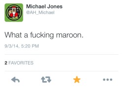 ughstounding:  This just in Michael Jones calls someone a color,