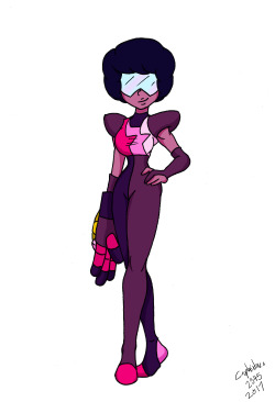 A digital drawing of Garnet from Steven Universe. Speedpainting