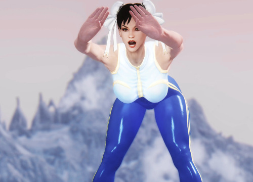 Hi! So I had a bit of a downer on Chun Li’s birthday because I realized she couldn’t be on my team in Skyrim. I pulled myself out of it and made an immersive lore friendly follower with 2 outfits (Missing the classic outfit but it’s coming…