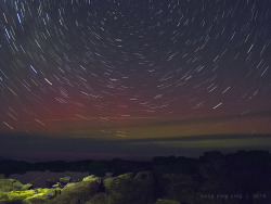 just–space:  Aurora Australis and star trail on New Years