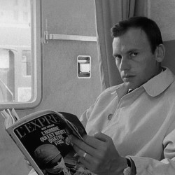 orwell:  Jean-Louis Trintignant in Trans-Europ-Express (1966)