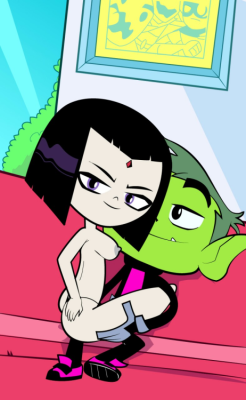 the34kingreturns:  When Teen Titans Go Beast Boy and Raven meets