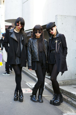 villain-fashion:  Street Style. Tokyo Fashion Week - Fall 2014.