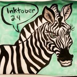 Another Zebra for Inktober.  Nope,  never enough zebras. #inktober