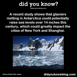 did-you-kno:  A recent study shows that glaciers melting in Antarctica