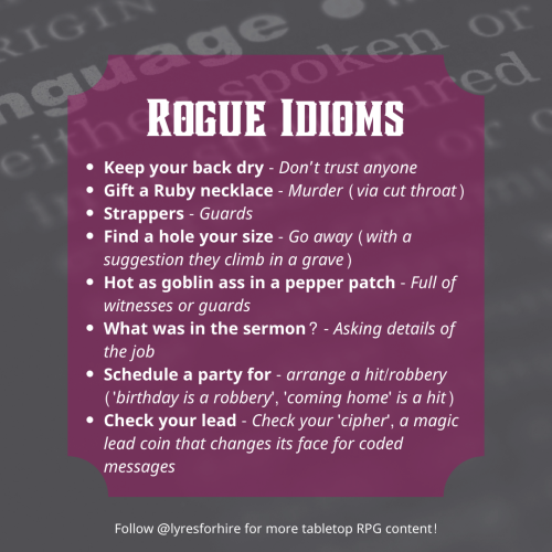 dndspellgifs:  Some idioms for fantasy races and classes shared