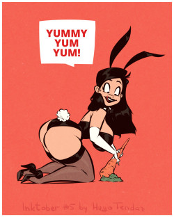 hugotendaz:    Inktober2017 05 - Bunny Girl - Yummy Bunny and