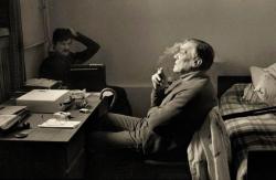 sanberkistanbul:  Andrey Tarkovsky with his father,  poet Arseny