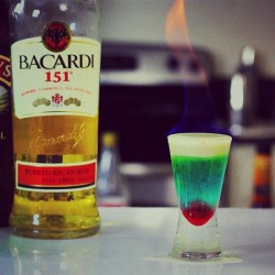 tipsybartender:  BLUE GHOST SHOT Butterscotch Schnapps Melon