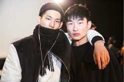 koreanmodel:  Park Hyeong Seop & Kim Sang Woo backstage for