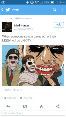 thecybernomicon:  Hideo Kojima actually retweeted this 