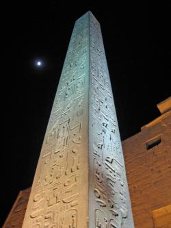 ancientegyptlove:  One of two obelisks at the entrance of Luxor