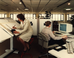 scavengedluxury: 1970s office, Washington. From the Tyne &