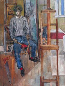 somanyhumanbeings:  John Minton, Portrait of Kevin Maybury (1956)