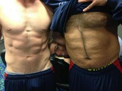 Atlanta Braves stud Dan Uggla shirtless in locker room with abs